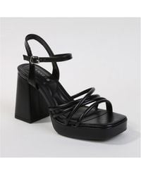 BERNESS - Cinthia Tubular Strap Platform Block Heel Sandals - Lyst