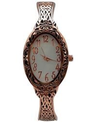 Olivia Pratt - Oval Face Elegant Textured Bangle Watch - Lyst