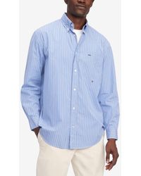 Tommy Hilfiger - Classic Fit Long-sleeve Button-down Striped Poplin Shirt - Lyst