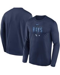 Nike - Tampa Bay Rays Authentic Collection Team Logo Legend Performance Long Sleeve T-shirt - Lyst