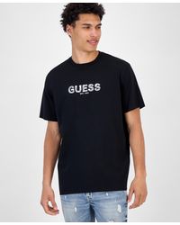 Guess - Short Sleeve Embroidered Logo Crewneck T-shirt - Lyst