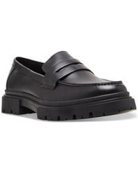 Steve Madden - Akkron Leather Lug-sole Penny Loafers - Lyst