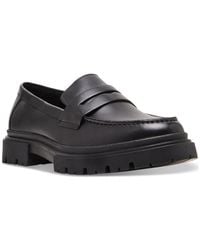 Steve Madden - Akkron Leather Lug-sole Penny Loafers - Lyst