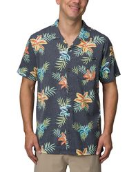 Reef - Arroyo Woven Floral-print Short-sleeve Camp Shirt - Lyst