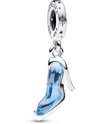 PANDORA - Sterling Silver Disney Cinderella Shoe Dangle Charm - Lyst