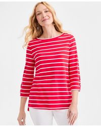 Style & Co. - Tie-detail Boat Neck Tunic Top - Lyst