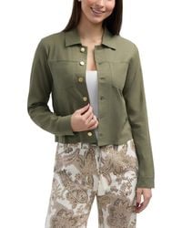 Ellen Tracy - Linen Blend Jacket - Lyst