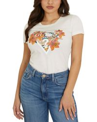 Guess - Tropical Triangle Cotton Embellished T-shirt - Lyst