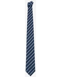 Mango - Striped Silk Cotton Tie - Lyst