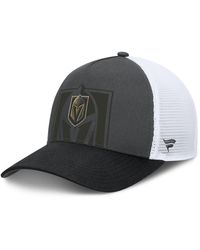 Fanatics - Gray/black Vegas Golden Knights Authentic Pro A-frame Rink Adjustable Hat - Lyst