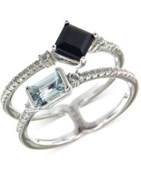 Macy's - Multi-gemstone Double Row Openwork Statement Ring (1-1/4 Ct. T.w. - Lyst