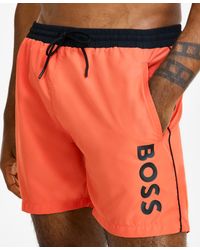 BOSS - Boss By Logo 6" Swim Trunks - Lyst