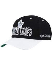 Mitchell & Ness - Black/white Toronto Maple Leaf's Backside Script Two-tone Pro Crown Adjustable Hat - Lyst