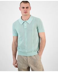 Guess - Mesh Stripe Elija Polo Shirt - Lyst