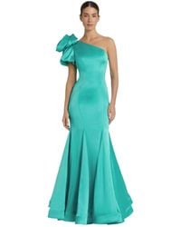 Mac Duggal - Off The Shoulder Bustier Satin Mermaid Gown - Lyst