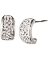 Givenchy - Tone Small Pave huggie Hoop Earrings - Lyst