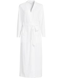 Lands' End - Cotton Long Sleeve Midcalf Robe - Lyst