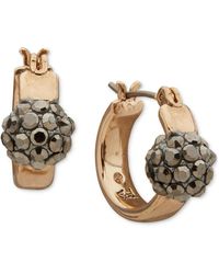 Karl Lagerfeld - Small Pave Fireball Hoop Earrings - Lyst
