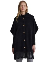 NVLT - Mink Eyelash Fringe Hem Cape - Lyst