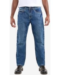 Cultura - Saddle Stitch Straight Fit Jeans - Lyst