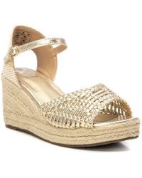 Xti - Raffia Wedge Sandals By - Lyst