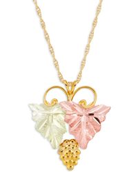 Black Hills Gold - Grape And Leaf Pendant - Lyst