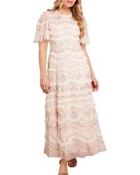 Needle & Thread - Marina Ruffle Ankle Gown - Lyst