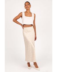 Petal & Pup - Mei Satin Midi Skirt - Lyst