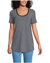 Lands' End - Tall Short Sleeve Power Performance Scoop Neck Curved Hem Tunic Tee - Lyst