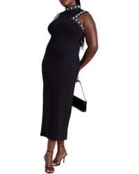 Eloquii - Plus Size Embellished Sleeveless Knit Dress - Lyst