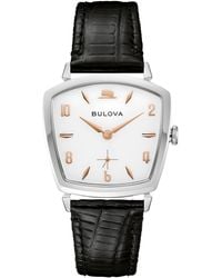 Bulova - Frank Sinatra I've Got You Under My Skin Leather Strap Watch 40mm - Lyst