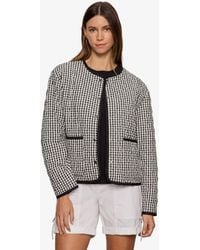 Sanctuary - Quilted Button-front Crew Neck Jacket - Lyst