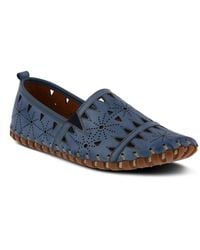 Spring Step - Fusaro Laser-cut Leather Loafers - Lyst