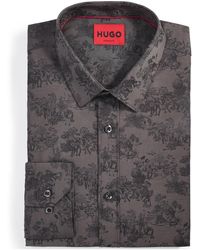 HUGO - By Boss Elisha Extra Slim-fit Floral Dress Shirt - Lyst