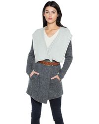 Jennie Liu - 100% Pure Cashmere Long Sleeve 2-tone Double Face Cascade Open Cardigan Sweater - Lyst