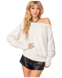 Edikted - Off Shoulder Oversized Sweater - Lyst