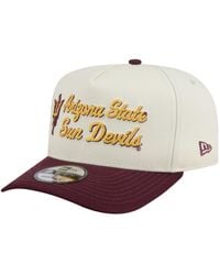 KTZ - Cream/maroon Arizona State Sun Devils Vintage Chainstitch 9fifty A-frame Snapback Hat - Lyst