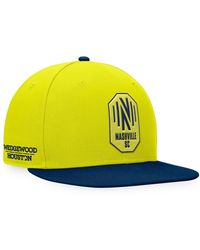 Fanatics - Branded Yellow/navy Nashville Sc Downtown Snapback Hat - Lyst