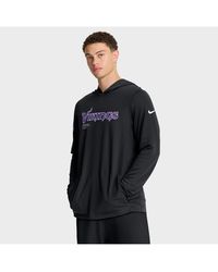 Nike - Minnesota Vikings Sideline Pure Fury Performance Long Sleeve Hoodie T-shirt - Lyst