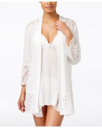Linea Donatella - Flower Child Sheer Lace-trim Kimono Robe Lingerie - Lyst