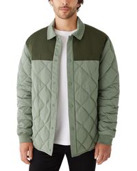 Frank And Oak - Skyline Reversible Collared Weather-resistant Snap-front Jacket - Lyst