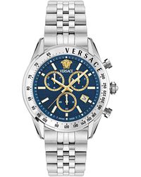 Versace - Swiss Chronograph Steel Bracelet Watch 44mm - Lyst
