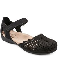 Earth - Bronnie Perforated Two-piece Flat Sandals - Lyst