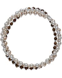 Giani Bernini 3-pc. Set Multicolor Cultured Freshwater Pearl (3-4mm) & Bead Stretch Bracelets, Created For Macy's - Metallic
