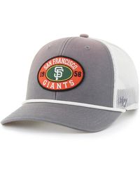'47 - Gray/white San Francisco Giants Tide Sweep Rope Trucker Adjustable Hat - Lyst
