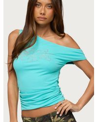 Edikted - Studded Hibiscus Off Shoulder Top - Lyst