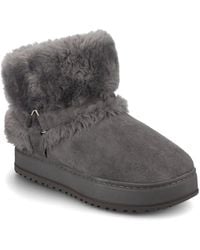 Journee Collection - Thada Round Toe Slipper Booties - Lyst