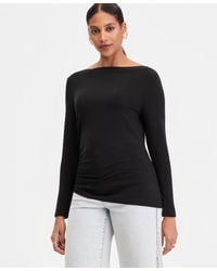 INC International Concepts - Luxe-layering Jersey Boat-neck Long-sleeve Top - Lyst