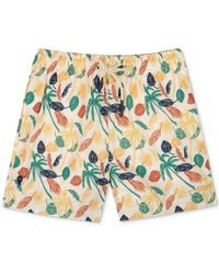 Sunset and Vine - Sunset And Vines Leaf-pattern Woven Swim Trunks - Lyst
