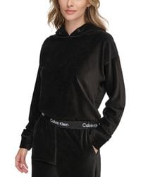 Calvin Klein - Performance Velour Pullover Hoodie - Lyst